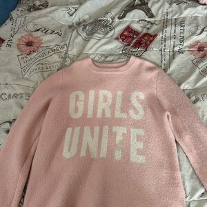 Pink 'Girls Unite' Sweater